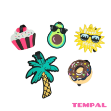 템팔 캐리어 네임택 5종 귀욤뽀짝 캐릭터 골프백 수하물 네임택 5개세트