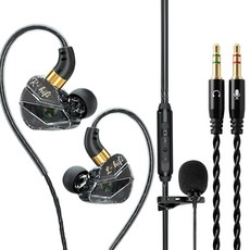 사운드핏 인이어형 마이크 유선 이어폰, 블랙, 3.5MM