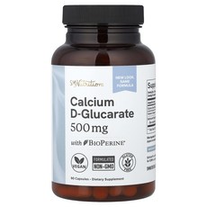 SMNutrition 칼슘 d-글루카레이트 플러스 바이오페린 500mg 캡슐 90정, 4개