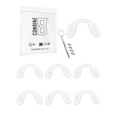 Combine8 U자형 안경 코 패드 6개 스크류 인 노즈 피스 부드러운 실리콘 브릿지 스트랩/새들 나사와 스크루 드라이버 포함 79622