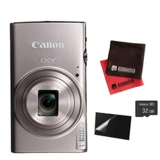 캐논 컴팩트 디지털 카메라 IXY650m&microSDHC32GB&필름&크로스(4점 세트)(실버), 없음