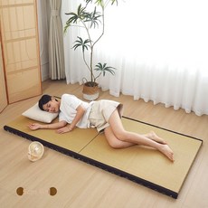 접이식 다다미 매트 나무 일본식 사이즈, 스몰 체크 5cm