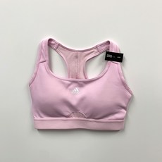 아디다스 우먼스 미디엄 서포트 패디드 스포츠 브라 연핑크