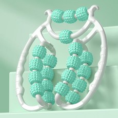 듀얼 링 레그 클램퍼 20 롤러 허벅지케겔 운동기 가정용 슬리밍 마사지기 셀룰라이트 통증 완화, [03] 녹색