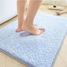 벤스투 먼지없는 세탁가능 미끄럼방지 주방 욕실 발매트, 라이트 블루