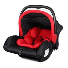 嬰兒提籃式兒童安全座椅汽車用新生兒寶寶幼兒睡籃車載便攜式搖籃, 1個, 紅色雙層:1個