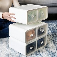 서랍형 정리함 모듈형 투명 수납함 플라스틱 정리함 칸막이 옷장 보관함 블럭 브라 양말 속옷 팬티, 본상품선택, 화이트_칸막이12칸, 화이트