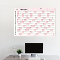 아이씨엘디자인 2025 포스터 캘린더, 핑크, 1개