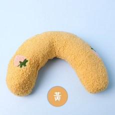寵星球 寵物U型陪睡小枕頭, U型枕-黃(無法拆洗), 1個