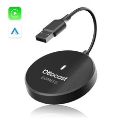 Ottocast Express 미니 무선 안드로이드 오토 카플레이 동글 IOS 및 Android용 2-in-1 플러그 앤 플레이, CP92-T04