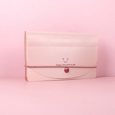 A6風琴包 13層分類收納, A6莫蘭迪粉色, 1個
