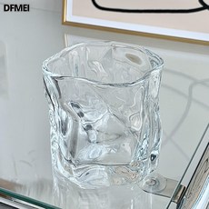 DFMEI 扭扭杯異形喝水水杯威士忌酒杯啤酒杯家用玻璃杯, 1個