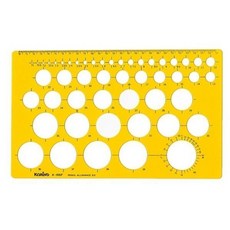 템플렛 NO.105F 중형원형/도형자/모양자/문구자/플라스틱자/교재용자/학생용자, 1개