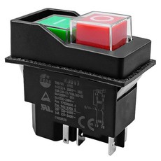 [ 1239524 ] 전자기 푸시 버튼 스위치 교체 KJD17 220V 16A 5핀 SPDT 스위치 정원 도구/기계 공구/KEDU KJD17과 호환되는 대형 전동 공구, [ 1239524 ] 전자기 푸시 버튼 스위치 교체 K