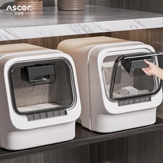 裝米桶傢用防蟲防潮密封食品級大米箱缸儲存容器麵粉貓糧2025新款, 1個, 取米不頂櫃【櫥櫃款】22斤裝+贈量盃1個,【食品級 安全無異味 密封防潮】