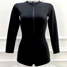 누이브 여성용 반집업 3부 일체형 긴팔 래쉬가드 수영복