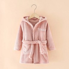 호텔 샤워 목욕 가운 대형 수건 극세사 골프 키즈 소녀 봄 가을 어린이 소년 타월 플란넬 후드 심플한 드림 레터 자수 수영 비치