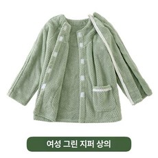 편안한 와상환자복 노인 환자복 병원 제품 개방형환자복 오픈 골절환자복 골절 가을 리넨 남성 상의 와상 트임 여성 벨벳, 4.그린 플리스 XXL, GCL10007097, VCL10007097