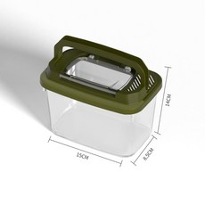 플라스틱 파충류 사육 상자 어항 휴대용 미니 수조 야외용, 1개