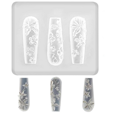 네일 아트 금형 실리콘 스텐실 귀여운 KT 고양이 활 꽃 절묘한 템플릿 3D DIY 디자인 장식 도구 만들기