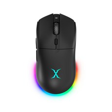 【Foxxray】FXR-HMW-90 夜刃三模無線電競滑鼠 超輕量75克 藍牙/2.4G無線/有線模式, 黑色, FXR-HMW-90