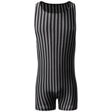 레슬링복 남자 바디슈트 남성용 레오타드 스트라이프 민소매 레슬링 캐주얼 심리스 슬립 옴므 게이 속옷 조끼