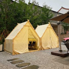 인디언 텐트 캠핑장 카페 방갈로 바베큐 테라스 캠핑, 상세페이지 참고, 집 모양 2.5x2.5m 일반 방수포
