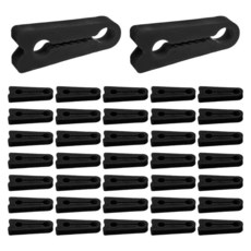 Cabilock 자동차 도어 래치 커버 40개 - 방음 도어락 버퍼 패드 - 자동차 내부 외부 사용을 위한 소음 감소 충격 흡수 쿠션, 블랙
