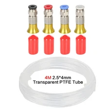 3D 프린터 부품 필라멘트 건조기 상자 2.5x4mm PTFE 튜브 DIY PC4-M6 PLA ABS 용 너트 공압 커넥터, 04 KitB 4set 4M T tube