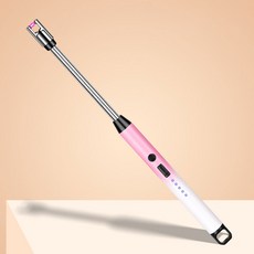 KC인증 C타입 충전 플라즈마 전기 토치 캔들 라이터, C타입 토치라이터-핑크화이트, 1개