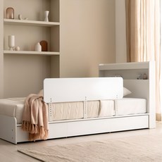 젠티스 국산 어린이 침대 안전가드 낙상방지 무지 고급브래킷, A.무지화이트