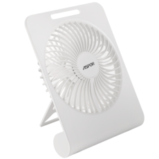 ASPOR AR-13 極簡薄型桌面風扇，輕巧便攜，辦公室/居家適用，簡約設計，柔和舒適。, 白