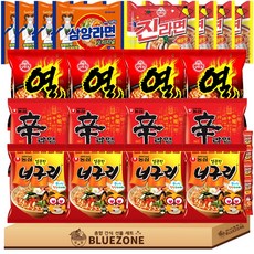 봉지라면 5종 20개 D세트 (신라면4+진라면매운맛4+너구리4+열라면4+삼양라면4, 1개