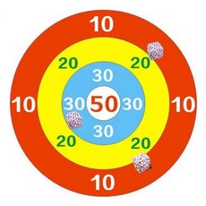 신발 던지기 점수판 과녁판 1m 신발던지기 행사 소풍 게임 1mx1m 해로우 디스크, 1개