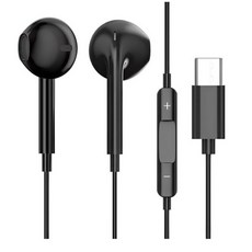 프라임큐 C타입 오픈형 유선 이어폰, PR-ER100, 블랙