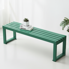 피피포피 컬러 야외벤치 실내벤치 공원 정원 철제 카페 대기 의자 놀이터 벤치의자, 그린