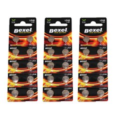 벡셀 LR44 건전지 AG13 코인전지, 3세트, 10개입