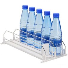 냉장고용 음료 정리함 업그레이드된 소다 캔 디스펜서 자동 푸시 푸셔 공간 절약 냉장고 보관 최대 10-15캔 2열 가능, 2row