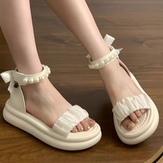 여자 여름 샌들 아웃도어 여행 발편한 청키 샌들