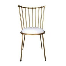 브랜드없음 카페 식탁 의자 디자인 다이닝 체어, 1개, 화이트 가죽 쿠션