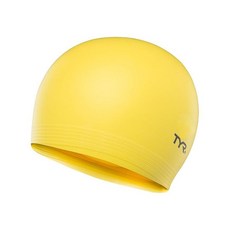 TYR 라텍스 수영 모자 화이트 148536, 옐로우