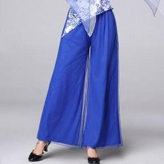 빅사이즈 트로트 고고장구 품바옷 반짝이 의상 스팽글 무대 자켓 공연 옷 축제 파티 행사, 4XL, 블루 메쉬 팬츠, 1개