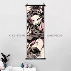 귀멸의칼날 아크릴스탠드 귀칼 장식 스크롤 그림 Kamado Tanjirou Tomioka Giyuu 홈 Kochou Shinobu 캔버스 포스터 선물, [00] 25x75cm(10x30inch), [30] gmzr25-10