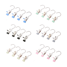 可愛造型多功能掛鉤夾，衣物襪子毛巾收納好幫手，居家旅行必備, 基礎款/隨機色, 1個