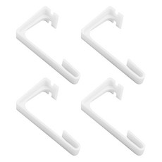 캠핑용 NOOTO 4팩 흰색 RV 커튼 홀더 윈도우 사이드 홀드 트랙 클립 내부의 액세서리 장착 나사 포함 없음