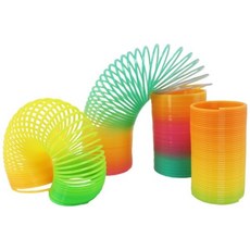 -瑋-彈簧圈 妙妙圈 小長 彩虹圈 童玩 彩色塑料, 彩色, 1個