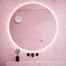 요기서사 방수 흡착 욕실 시계, 화이트