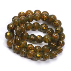 쥬얼리 제작용 무라노 램프워크 꽃 원형 유약 유리 구슬 DIY 팔찌 목걸이 수제 공예 액세서리 46 개 8mm, 8mm 46pcs, C05734