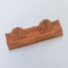 신생아 유아 곰돌이 귀 머리띠 코튼 헤어밴드 촬영 헤어 액세서리