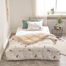 아트박스/샤이닝홈 아밍 큐티냥이 세미 마이크로 간절기이불 S 풀세트